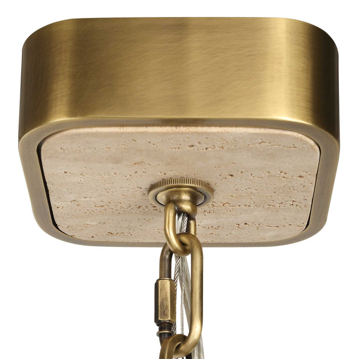 Equilibrium - 5 Light LED Pendant - Brass