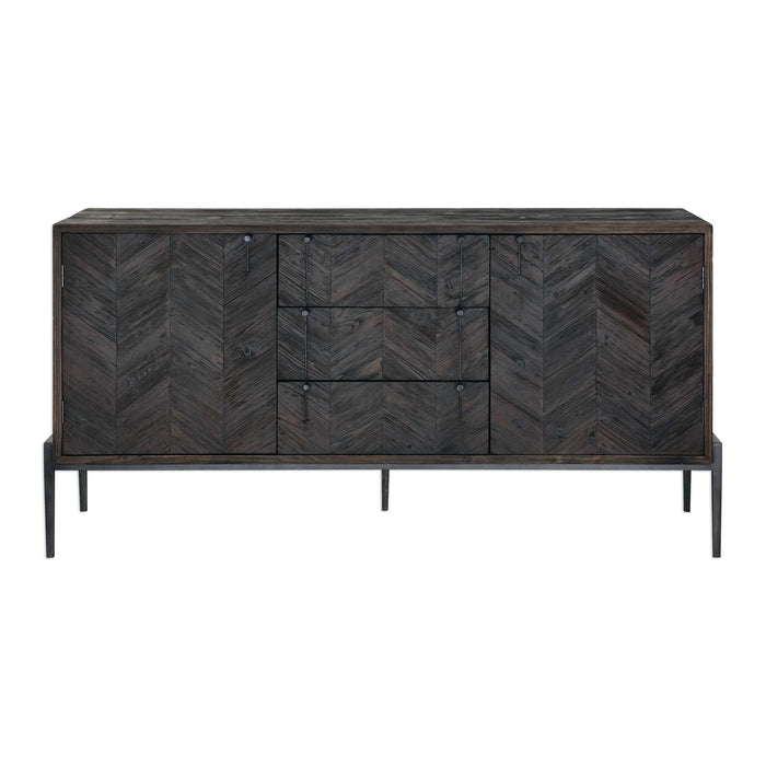 Mavis - Sideboard - Black / Woodtone