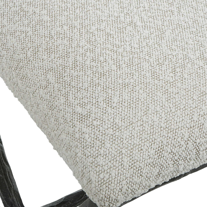 Brisby - Gray Fabric Small Bench