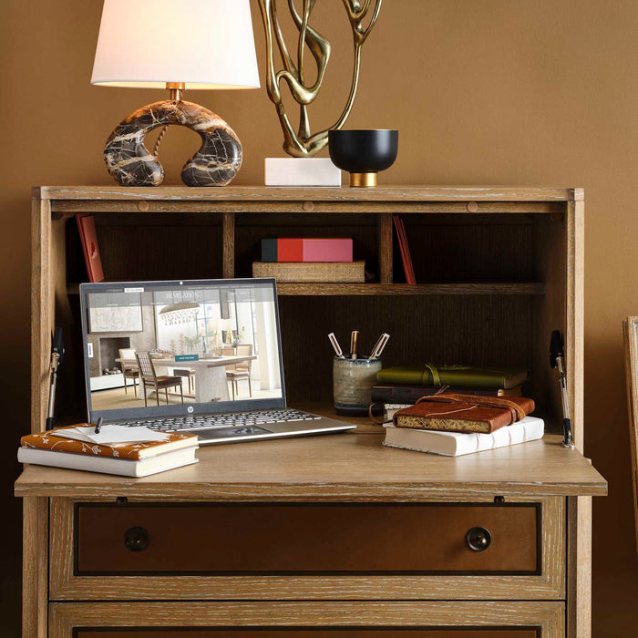Hide Away - Secretary Desk - Brown / Woodtone