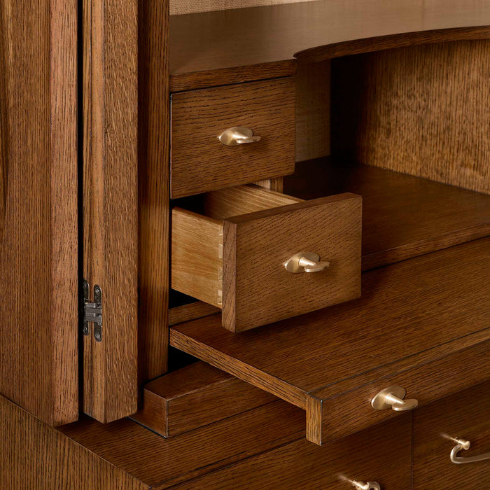 Tiger Eye - Tall Cabinet - Woodtone / Brass