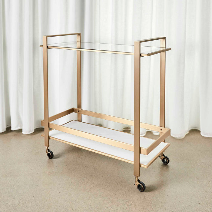 Roll Along - Bar Cart - Brass