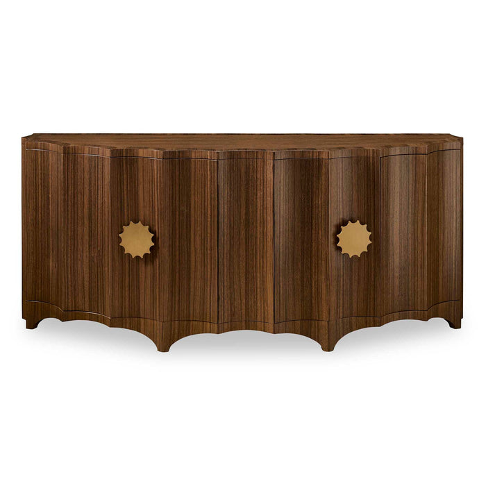 Grand Flute - 4 Door Cabinet - Woodtone