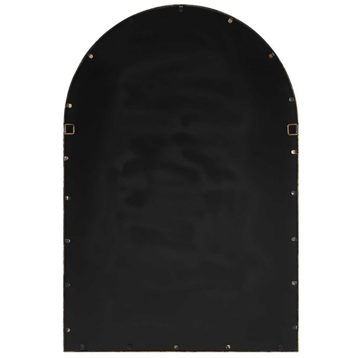 Arched Windowpane Mirror - Gold Leaf