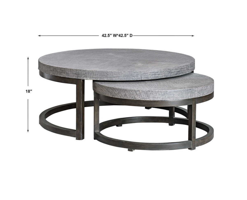 Aiyara - Nesting Tables (Set of 2) - Gray