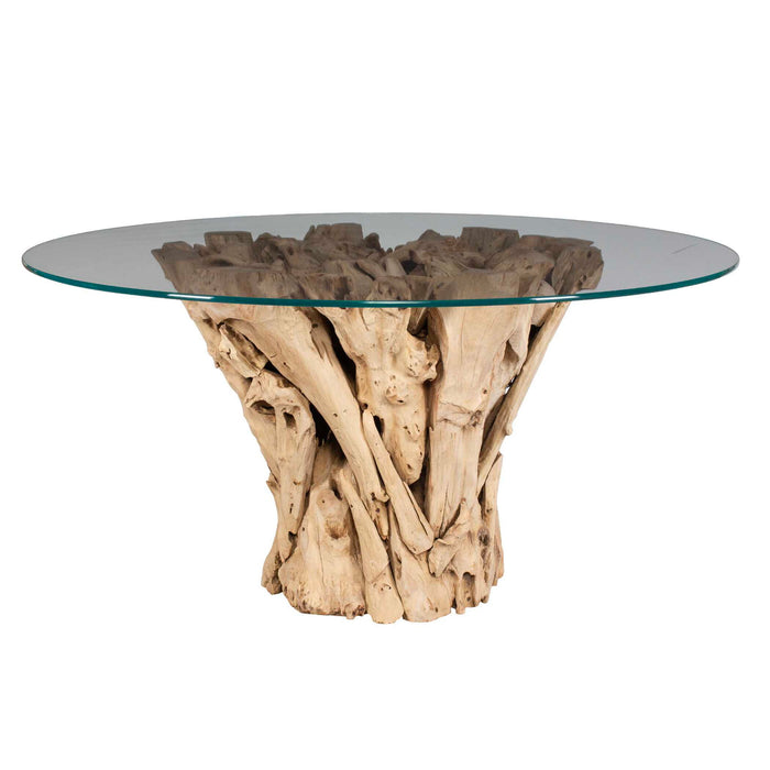 Teak Root - Round Dining Table - Bleached