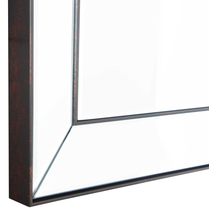 Elegant Rectangular Mirror - Dark Bronze