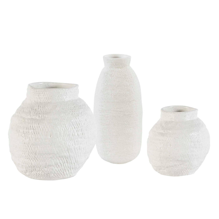 Legacy - Basket Vases (Set of 3) - White
