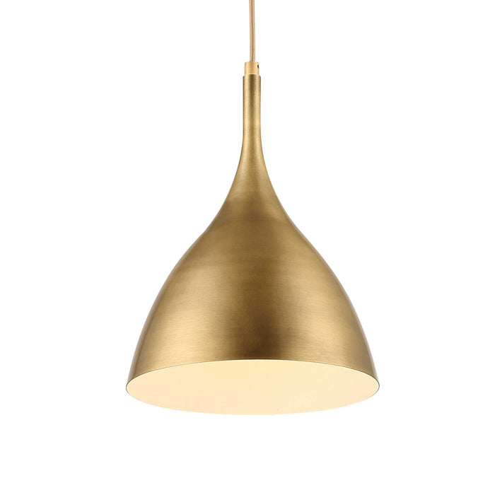 Kiss - 1 Light Pendant - Brass / White