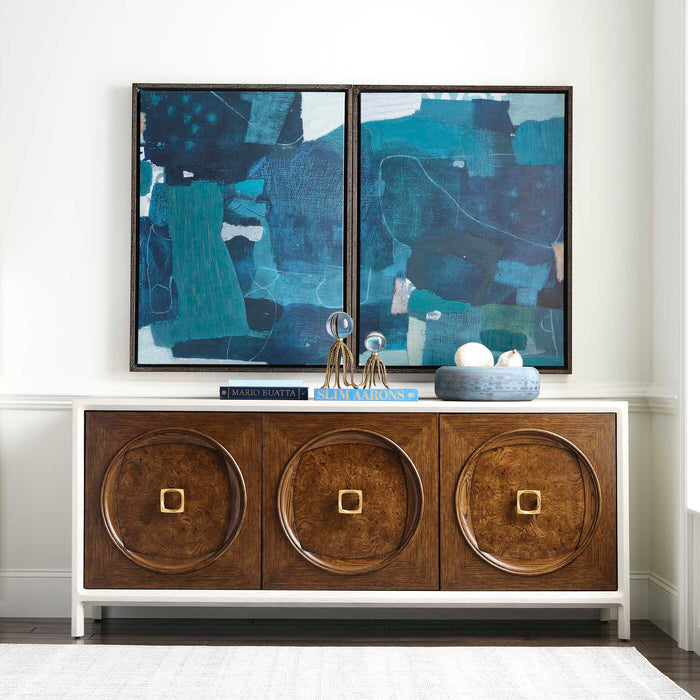 Roundabout - 3 Door Cabinet - Woodtone / White