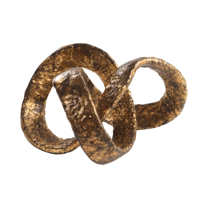 Trefoil Knot - Sculpture - Bronze / Gold