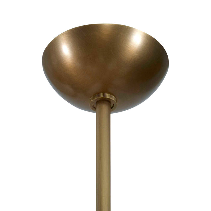 Elle - 8 Light Chandelier - Brass / White