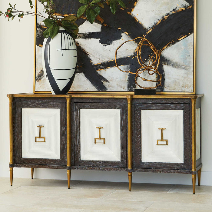 Let It Drop - Cabinet - Brown / Gold / White