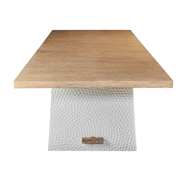 Hewn - Trestle Extension Dining Table - White / Woodtone