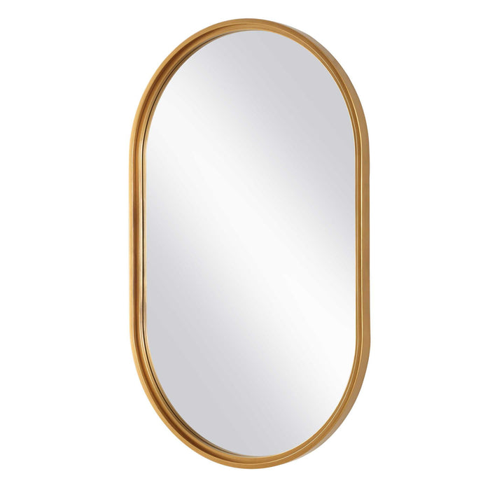 Iron Frame Mirror - Brushed Gold