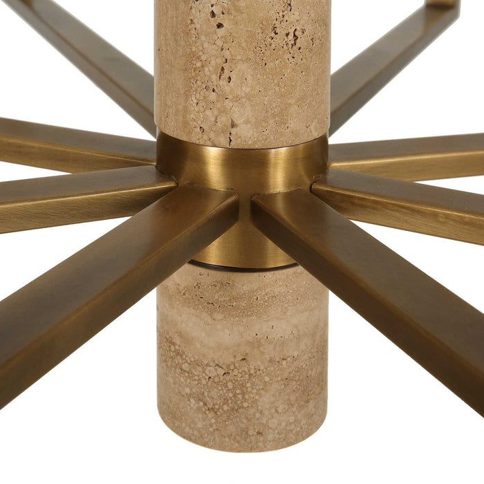 Commune - 8 Light Chandelier - Brass