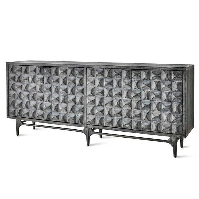 Foursquare - 4 Door Cabinet - Black