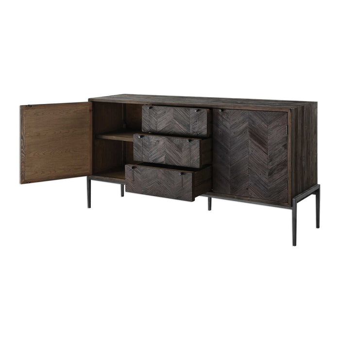 Mavis - Sideboard - Black / Woodtone