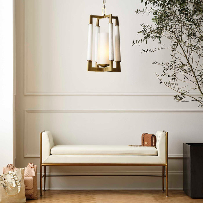 Fretwork - Bench - Brass / White