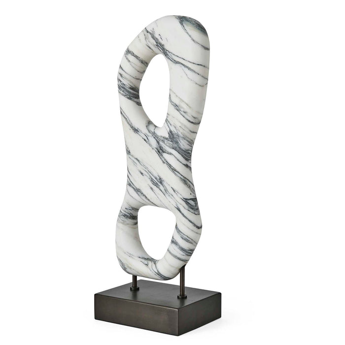 Double Vision - Sculpture - Black / Bronze / White