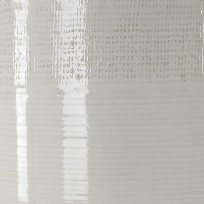 Ceramic & Fabric Table Lamp - White