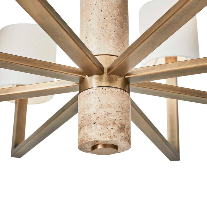 Commune - 8 Light Chandelier - Brass