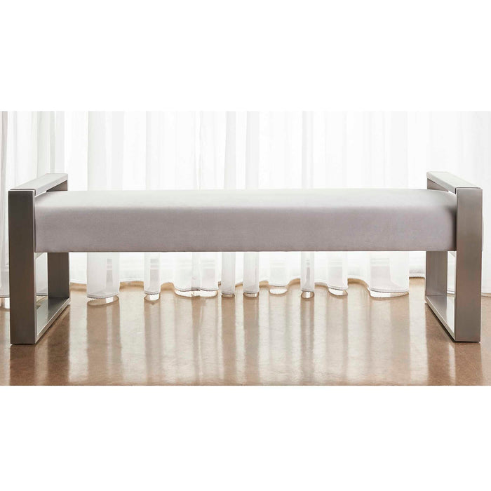 Blanca - Bench - Nickel / White