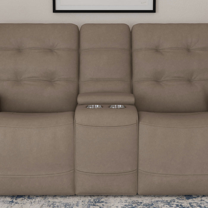 Iris - Power Reclining Loveseat With Console & Power Headrests