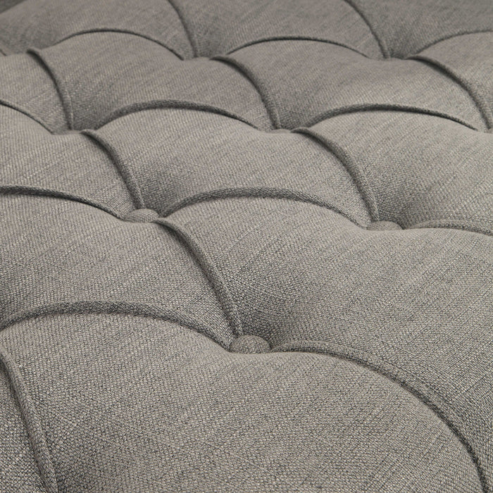 Melado Chesterfield - Sofa - Gray / Woodtone