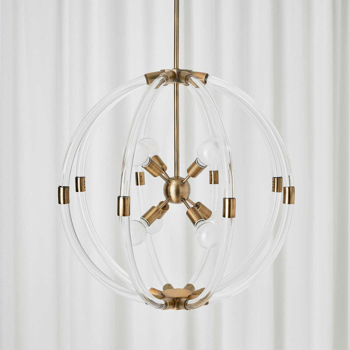 Longitude - 8 Light Pendant - Brass