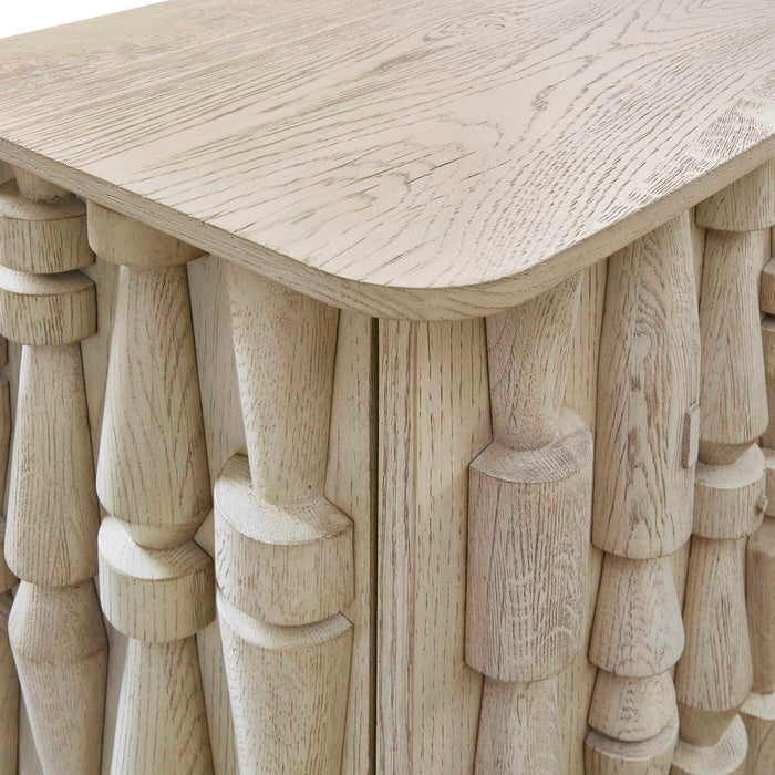 Spindle - 4 Door Cabinet - Woodtone