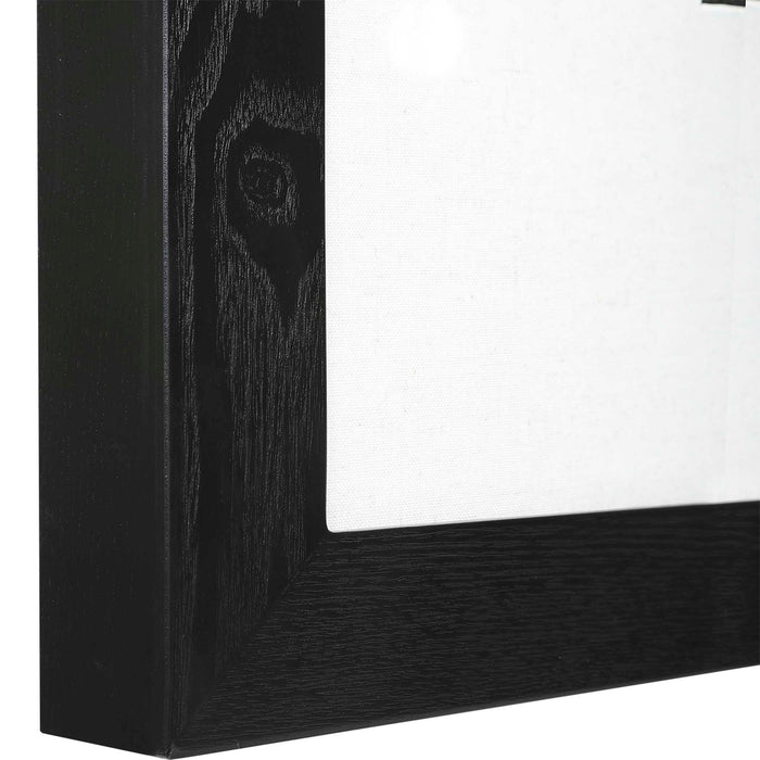 Flaxen Scroll - Shadow Box - Black / Blue / White