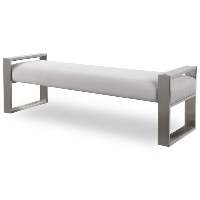 Blanca - Bench - Nickel / White