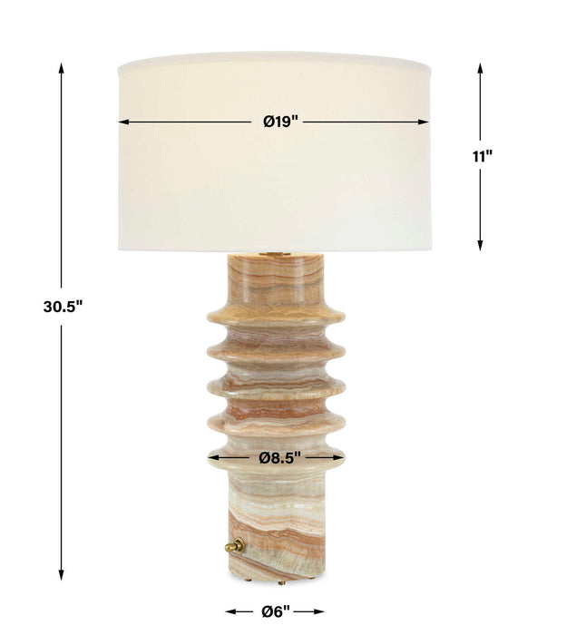 Ring Around - Onyx Table Lamp - Light Brown