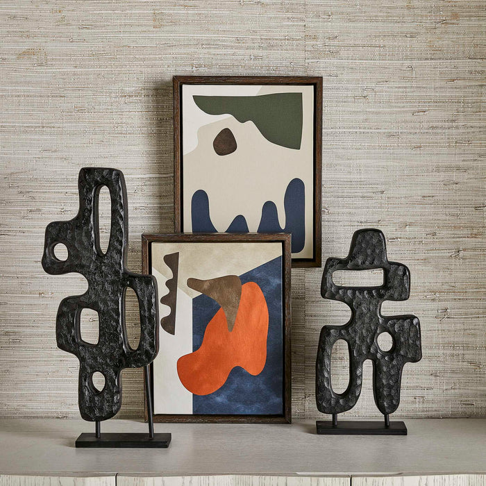 Chiseled Silhouette - Small Sculpture - Black
