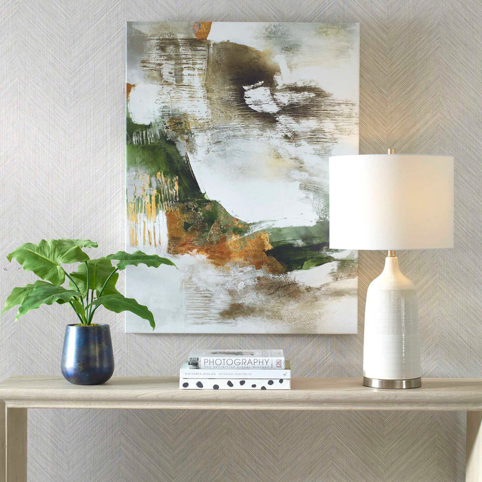 40" Frameless Giclee On Canvas - Light Blue