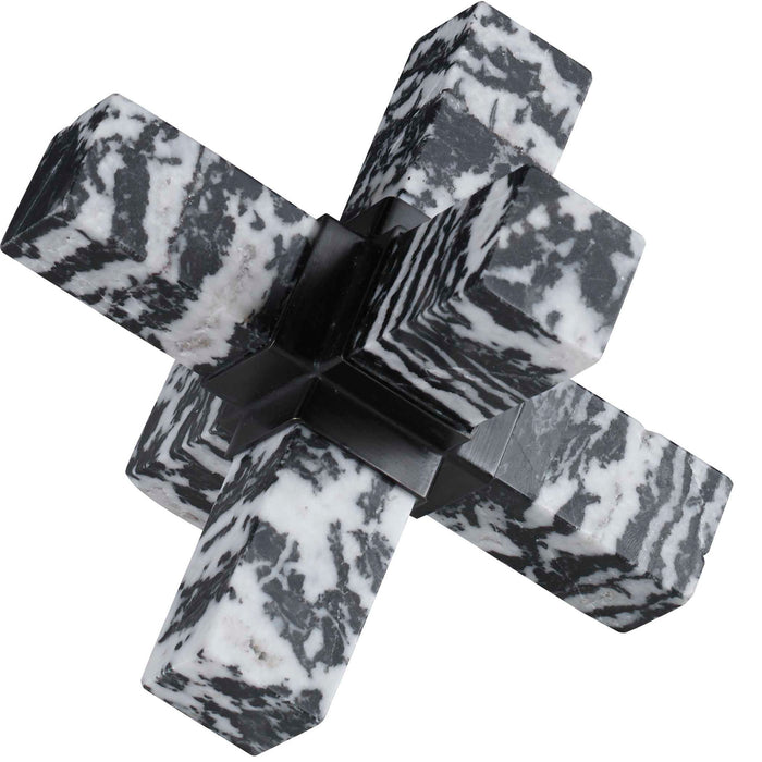 Double Cross - Sculpture - Zebra Stone
