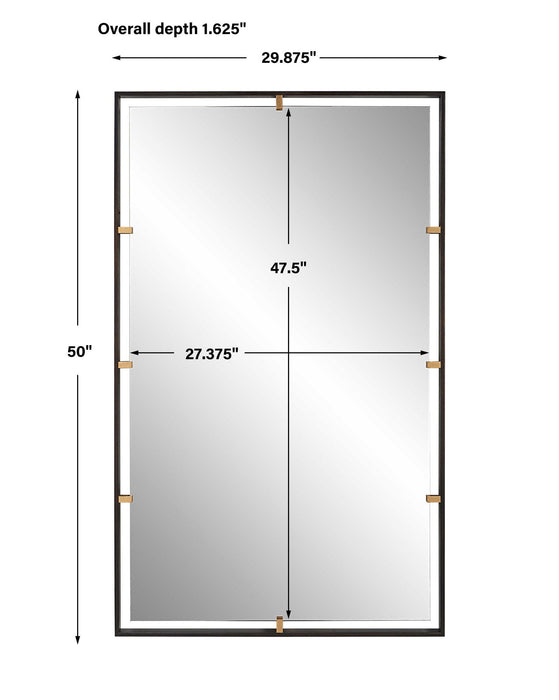 Egon - Rectangular Mirror - Black