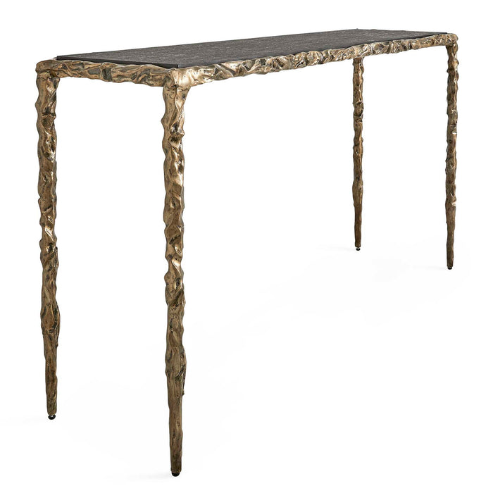 Lava - Console Table - Black / Brass