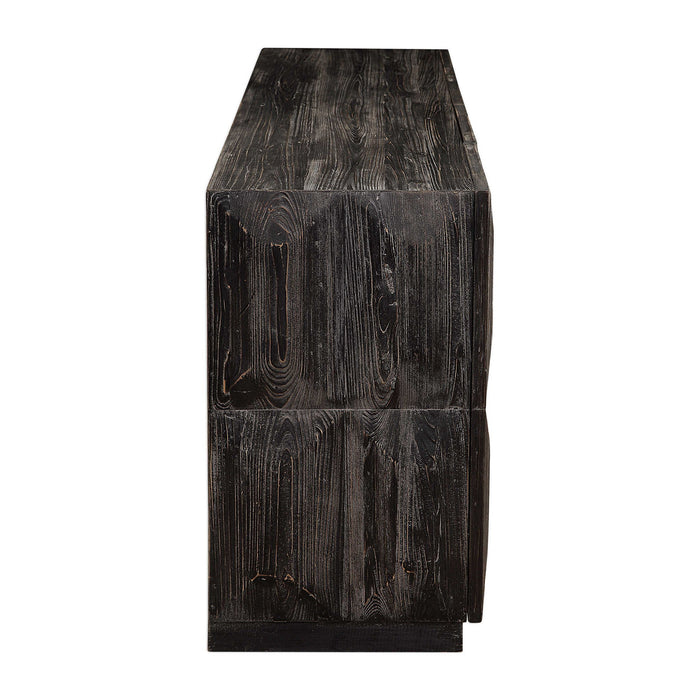 Barlas - Media Console - Black / Woodtone