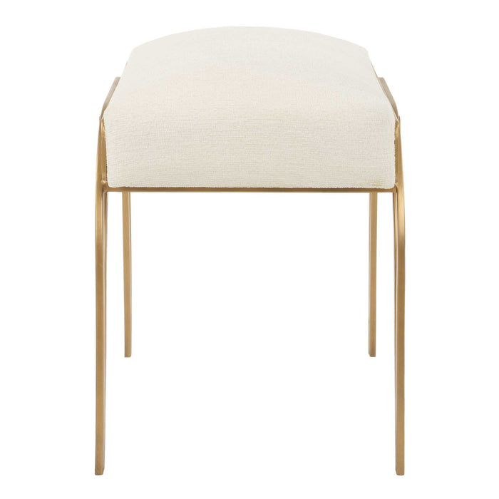 Accent Bench - Light Cream / Brushed Brass