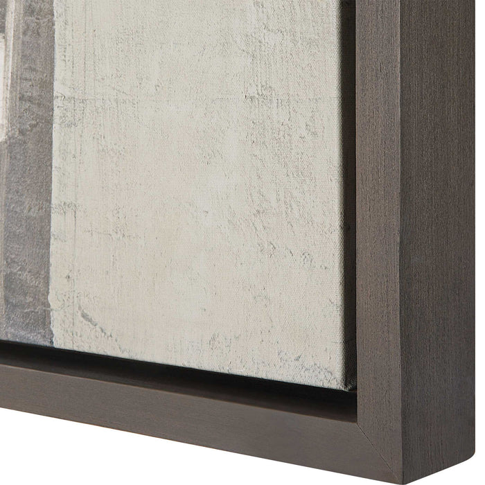 Accentuate The Positive - Framed Canvas - Black / Brown / Gray