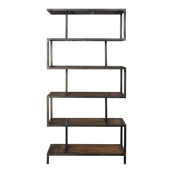 Kelmen - Etagere - Black / Woodtone