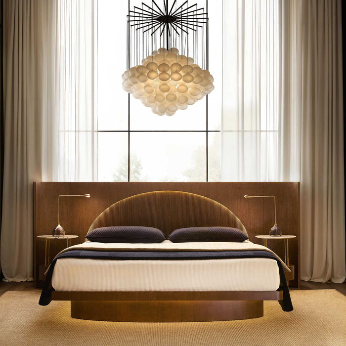 High Light - Lighted Platform Bed, King - Brown