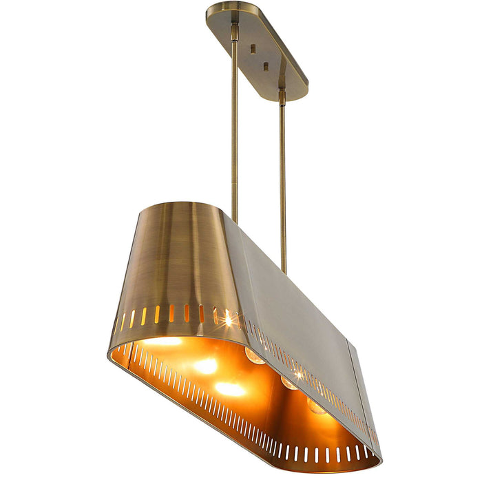 Marquee - 5 Light Pendant - Brass