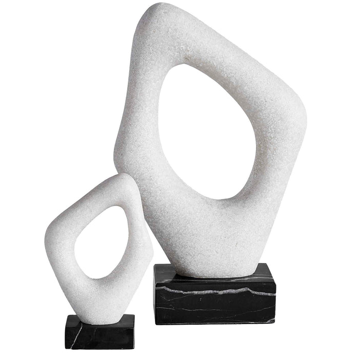 Stone Cavern - Sculptures (Set of 2) - Black / White