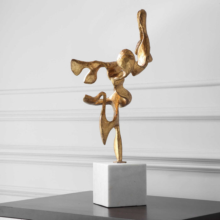 Tango - Sculpture - Gold / White