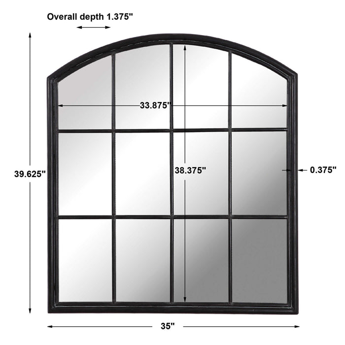 Lyda - Arch Mirror - Aged Black