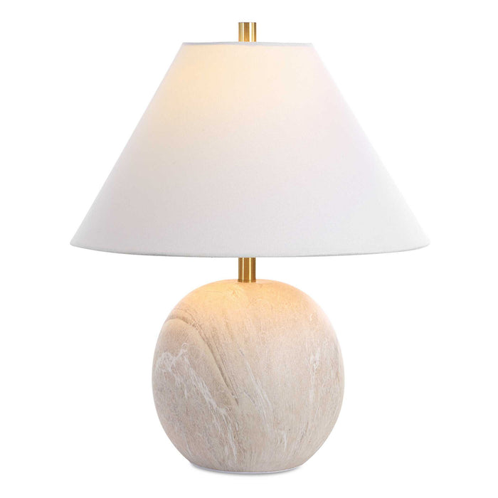 Table Lamp - White & Beige