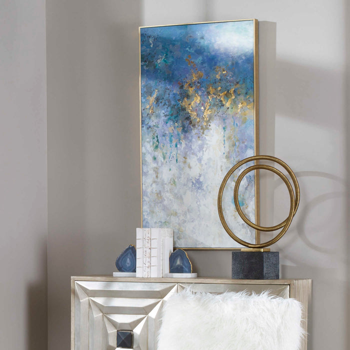 Aysha - Bookends (Set of 2) - Blue / Gold / Gray